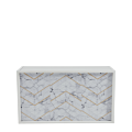 Unico Bar with White Frame and Marble Gold Line Front