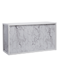 Unico Bar with White Frame and White Marble Effect Front