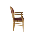 Chandelle Armchair in Gold with Merlot Seat Pad