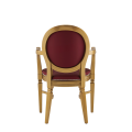Chandelle Armchair in Gold with Merlot Seat Pad