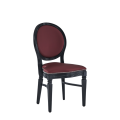 Chandelle Chair in Black with Merlot Seat Pad