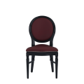 Chandelle Chair in Black with Merlot Seat Pad