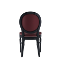 Chandelle Chair in Black with Merlot Seat Pad