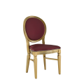 Chandelle Chair in Gold with Merlot Seat Pad