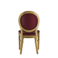 Chandelle Chair in Gold with Merlot Seat Pad