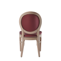 Chandelle Chair in Ivory with Merlot Seat Pad