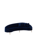 LA Sofa in Midnight Blue Velvet