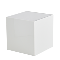 Seattle Cube Plinth in White with Mirror Top