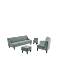 Infinito N Ottoman in Seafoam Green