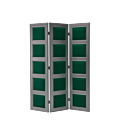 CKC Screen in Silver with Seagreen Panels