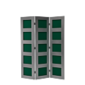 CKC Screen in Silver with Seagreen Panels