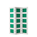 CKC Screen in White with Seagreen Panels