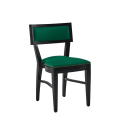 The Bogart Chair in Black with Sea Green Seat Pad