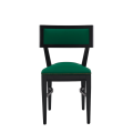 The Bogart Chair in Black with Sea Green Seat Pad