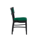 The Bogart Chair in Black with Sea Green Seat Pad