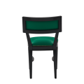 The Bogart Chair in Black with Sea Green Seat Pad