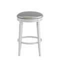 Beli Bar Stool White with Silver Seat Pad
