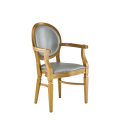 Chandelle Armchair in Gold with Silver Seat Pad
