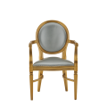 Chandelle Armchair in Gold with Silver Seat Pad