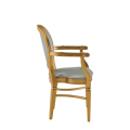 Chandelle Armchair in Gold with Silver Seat Pad