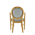 Chandelle Armchair in Gold with Silver Seat Pad