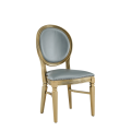 Chandelle Chair in Gold with Silver Seat Pad