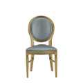 Chandelle Chair in Gold with Silver Seat Pad