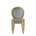 Chandelle Chair in Gold with Silver Seat Pad