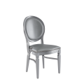 Chandelle Chair in Silver with Silver Seat Pad