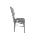Chandelle Chair in Silver with Silver Seat Pad
