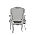 Louis Armchair in Silver Gilt with Silver Seat Pad