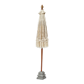Garden Umbrella Cream with tassels and heart ornaments