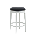 Beli Bar Stool White with Slate Seat Pad