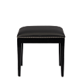 Divano Ottoman in Black with Slate Seat Pad