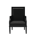 Havana Armchair in Black with Slate Seat Pad