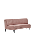Infinito E Curved Sofa in Soft Pink