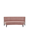 Infinito E Curved Sofa in Soft Pink