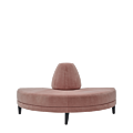 Infinito H Bullnose Sofa in Soft Pink