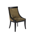 Sabrina Chair in Black with Taupe Seat Pad
