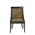 Sabrina Chair in Black with Taupe Seat Pad