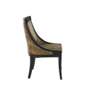 Sabrina Chair in Black with Taupe Seat Pad