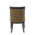 Sabrina Chair in Black with Taupe Seat Pad