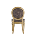 Chandelle Chair in Gold with Taupe Snake Skin Seat Pad