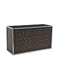 Unico Bar - Stainless Steel Frame - Snake Skin Upholstered Panels