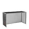 Unico Bar - Stainless Steel Frame - Snake Skin Upholstered Panels