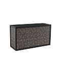 Unico DJ Booth - Black Frame - Snake Skin Upholstered Panels