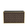Unico DJ Booth - Gold Frame - Taupe Snake Skin Upholstered Panels