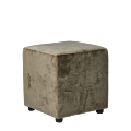 Rochelle Square Ottoman in Taupe Velvet