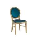 Chandelle Chair in Gold with Teal Seat Pad