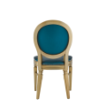 Chandelle Chair in Gold with Teal Seat Pad